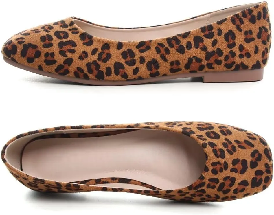 Stunner Women's Comfortable Slip On Ballet Shoes Square Toe Dress Flats Soft Walking Flats