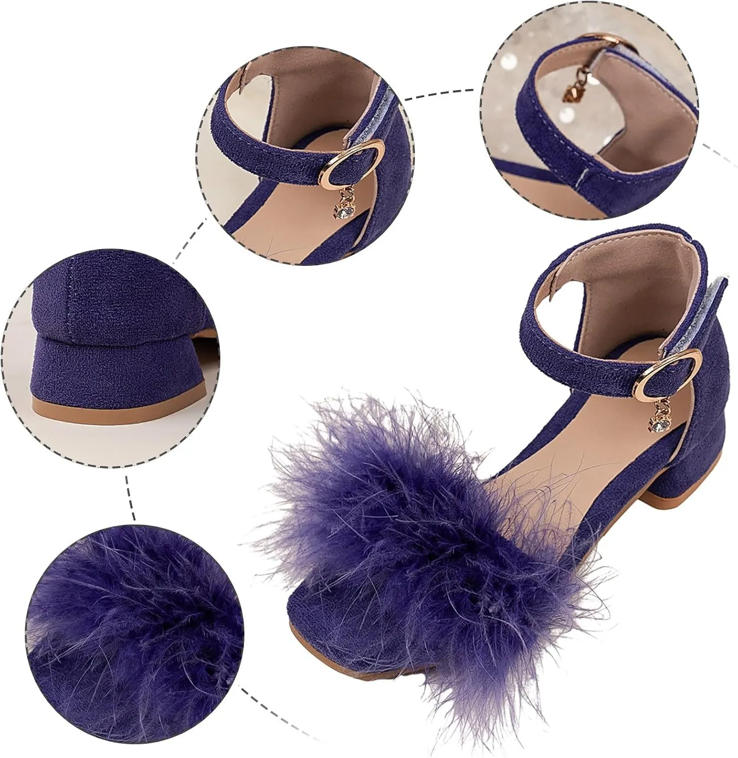 Summer Flower Girl Shoes Children Shoes Fashion Flower Thick Soled Sandals Soft Sole Comfortable Princess Sandals Summer Non Slip Cork Glitter Toddler Slippers