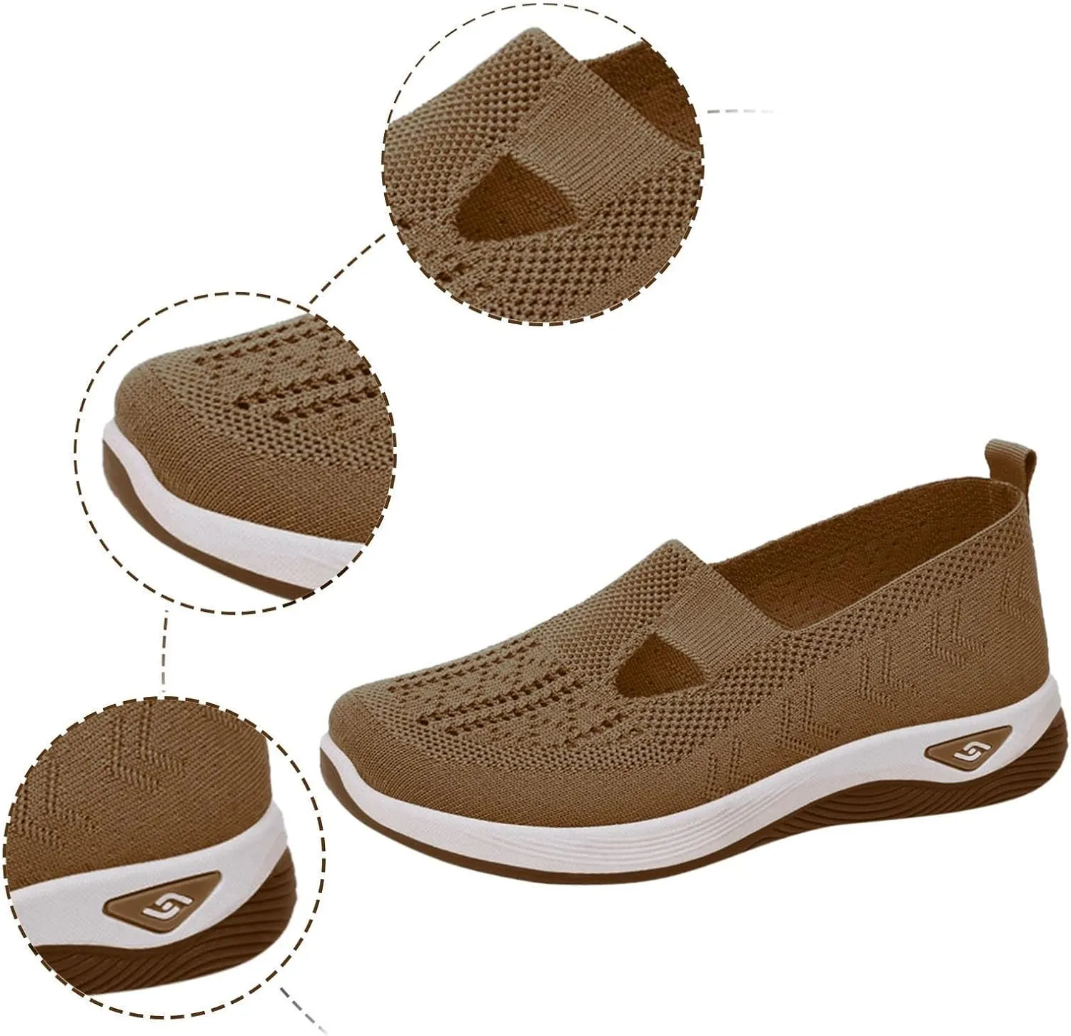 Summer Sandals for Women 2025 Dressy Orthopedic Walking Shoes Womens Woven Orthotic Breathable Walking Sneaker Non-Slip Arch Support Slip on Shoe