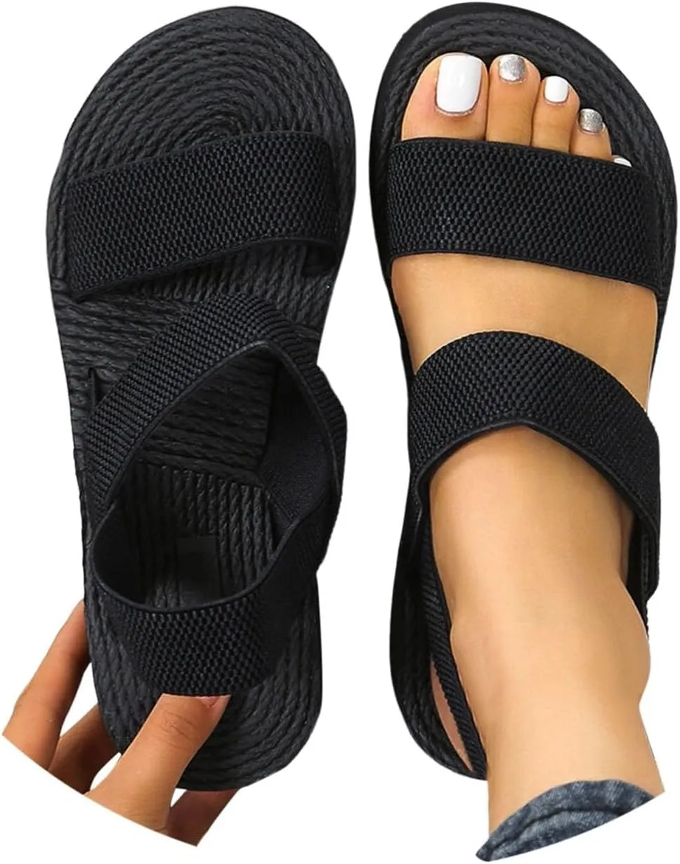 Summer Sandals for Womens 2025 Trendy Comfortable Walking Cute Sandals Casual Beach Vacation Shoes for Women