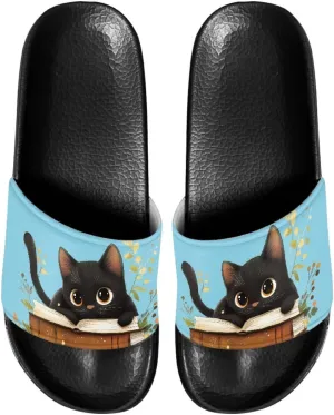 Summer Slide Slippers for Women, Comfortable Soft Sole Non-Slip Slippers Slide Sandal