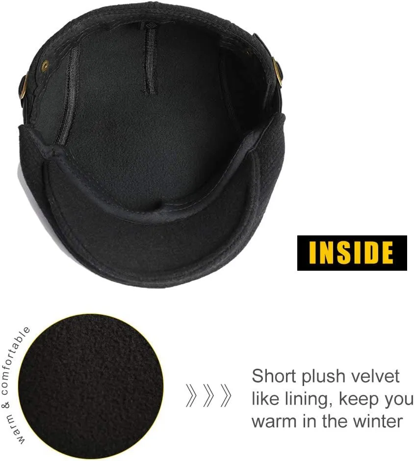 Sumolux Mens Newsboy Cap Winter Beret Hat Cabbie Flat Cap