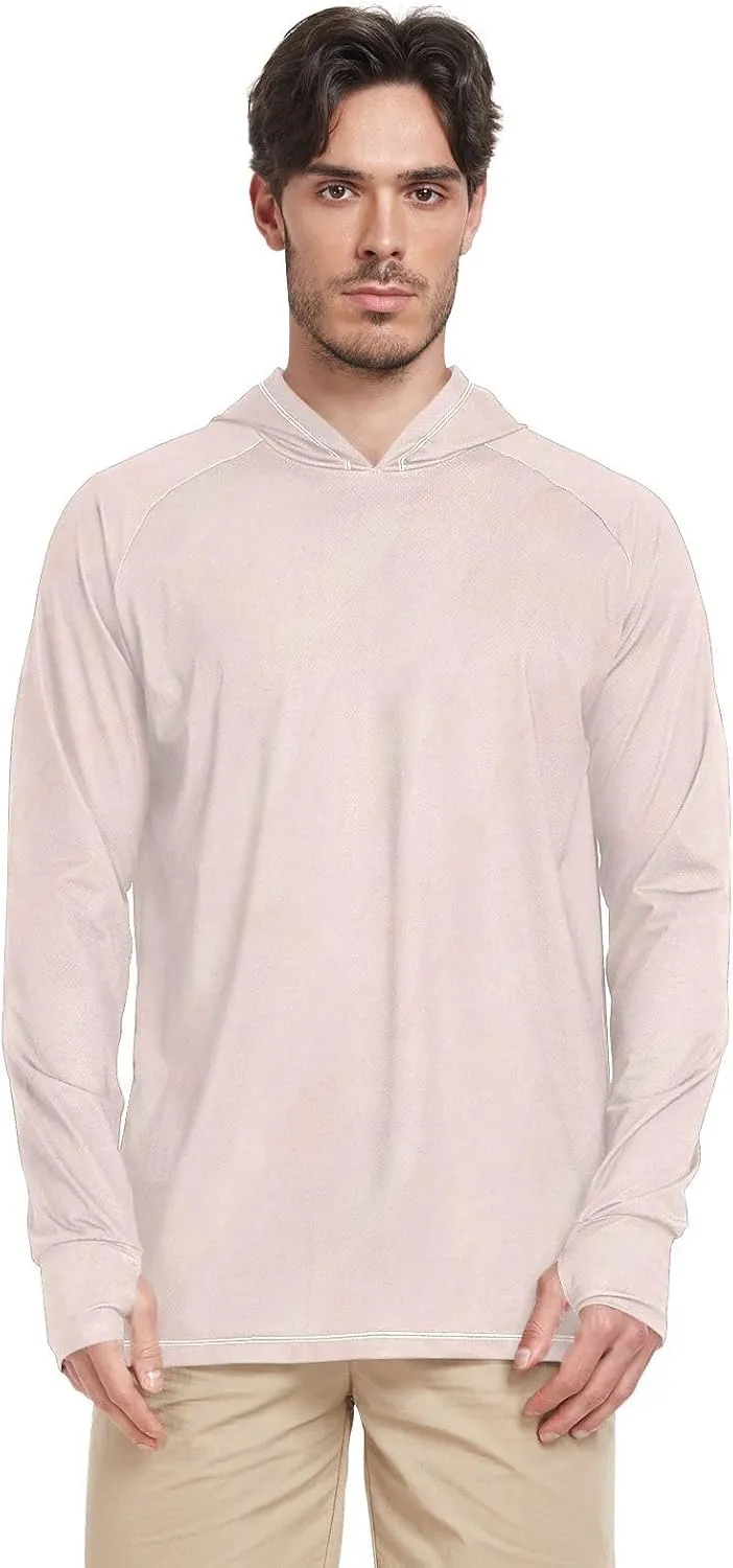 Sun Shirt Hoodie for Men Long Sleeve UPF 50 Mens Sun Shirt Lightweight UV Rash Guard Hooded Hooded Fishing Shirts