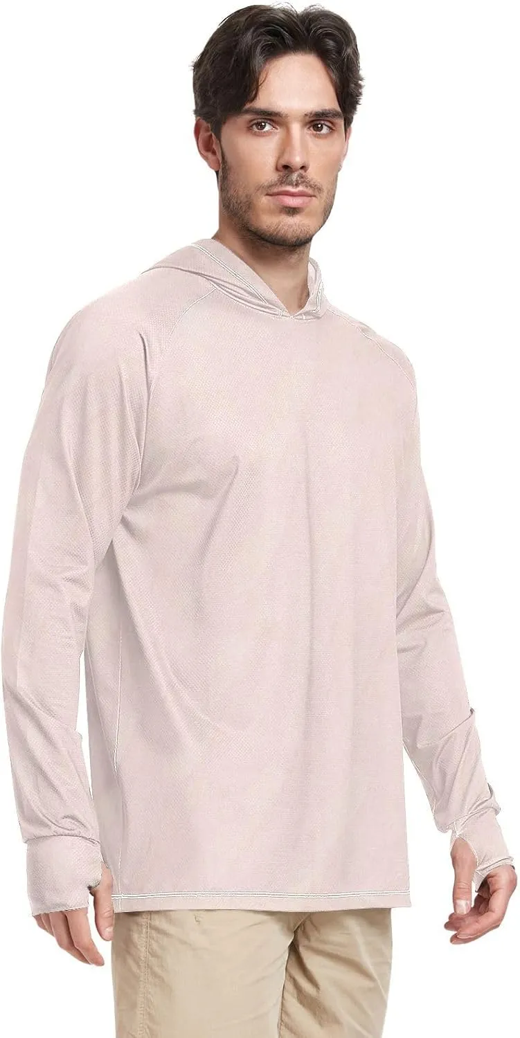 Sun Shirt Hoodie for Men Long Sleeve UPF 50 Mens Sun Shirt Lightweight UV Rash Guard Hooded Hooded Fishing Shirts
