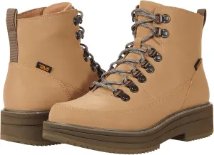 Teva Women's Midform Comfortable Water-Resistant Flat Platform Lace Leather Boots