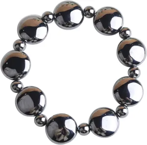Thermal Conductive Terahertz Flat Round Beads Jewelry for All Day Wear Stretchable Unisex Fashion Accessory