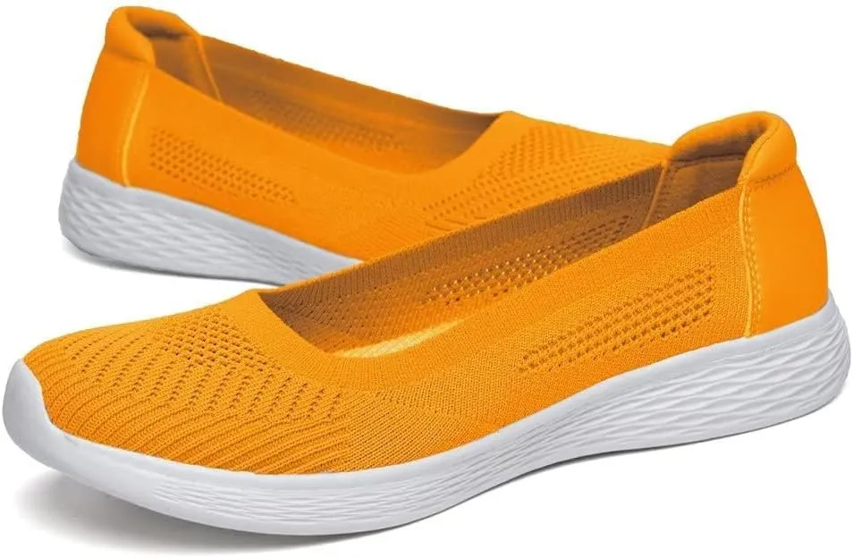TIOSEBON Women's Comfortable Loafer Flat Foam Mesh Slip-On Walking Shoes