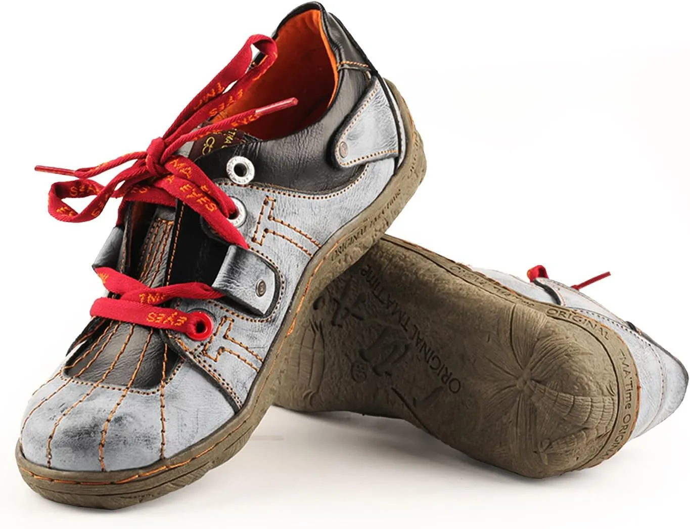 TMA EYES Women's Sneaker Genuine Leather Flat Shoes for Outdoor Sports Casual Shoes