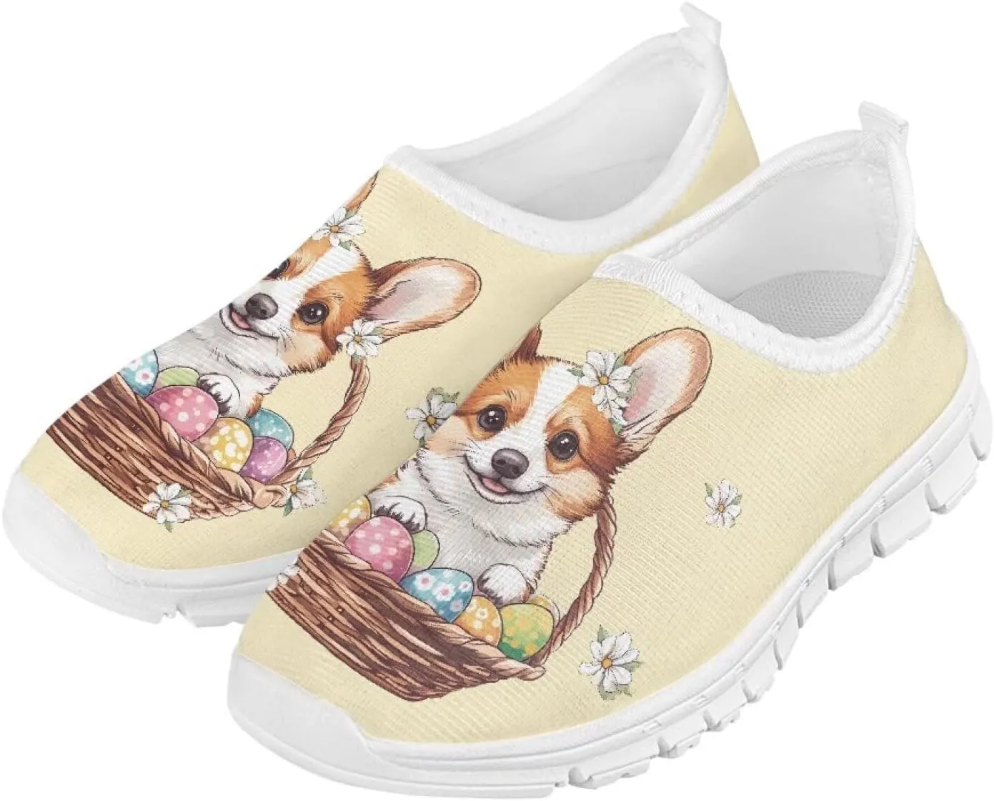 TODIYADDU Girls Easter Shoes Kids Lightweight Mesh Sneakers Casual Athletic Sneaker, White