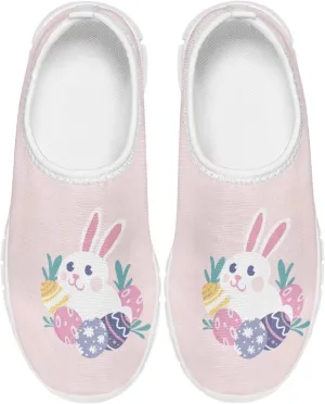 TODIYADDU Girls Easter Shoes Kids Lightweight Mesh Sneakers Casual Athletic Sneaker, White