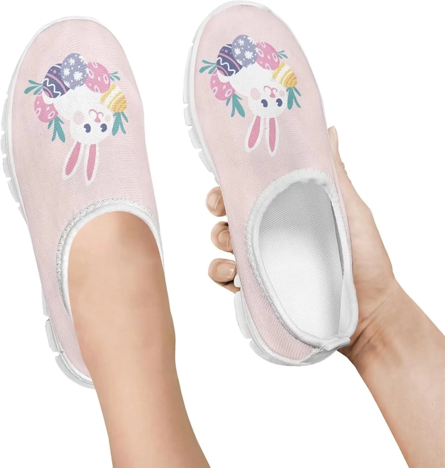 TODIYADDU Girls Easter Shoes Kids Lightweight Mesh Sneakers Casual Athletic Sneaker, White