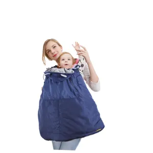 TOYANDONA Ergonomic Carrier Cloak with Windproof Hood Comfortable Winter Mantle for Newborns Versatile Strap for Front Back Carrying