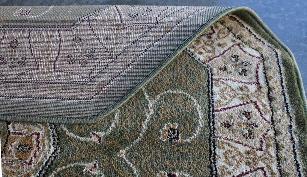 Traditional Octagon Area Rug Design 404 Green (4 Feet X 4 Feet) Octagon