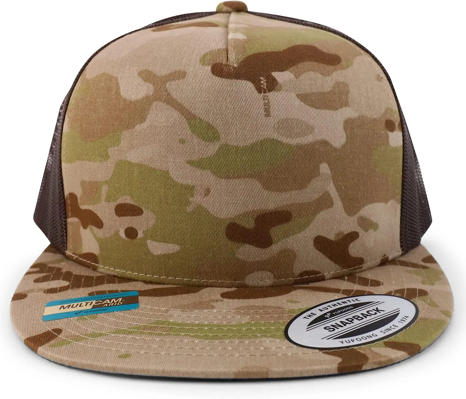 Trendy Apparel Shop Flexfit Brand 5 Panel Classic Trucker Flatbill Mesh Snapback Cap