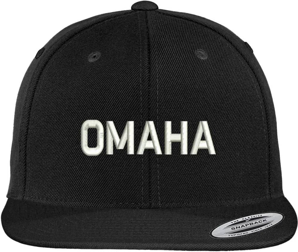 Trendy Apparel Shop Omaha Embroidered Flat Bill Baseball Cap