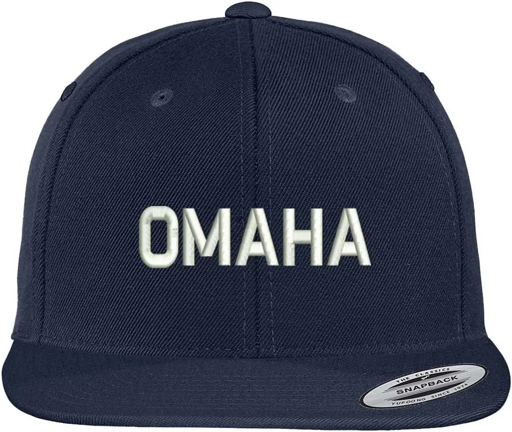 Trendy Apparel Shop Omaha Embroidered Flat Bill Baseball Cap