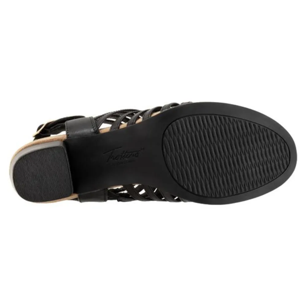 Trotters Midge Black Leather Sandal (Women's)