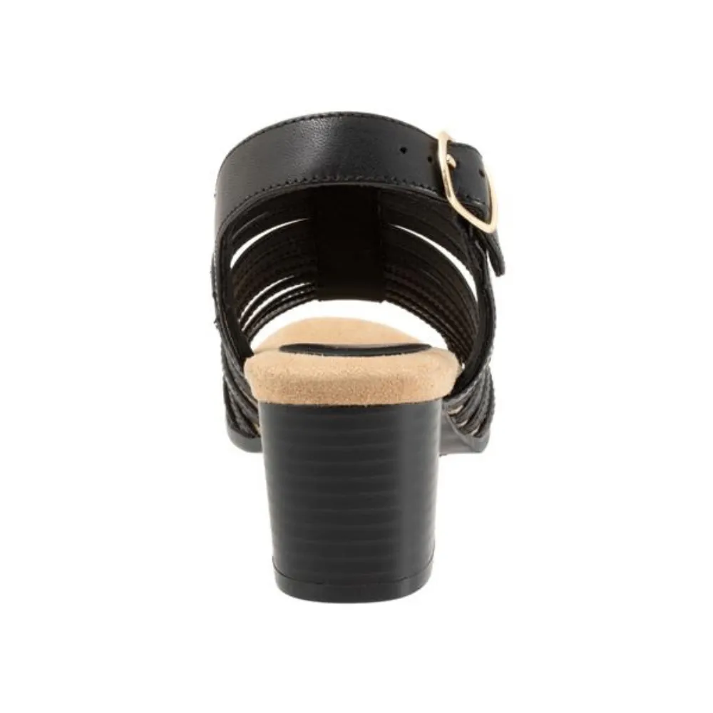 Trotters Midge Black Leather Sandal (Women's)