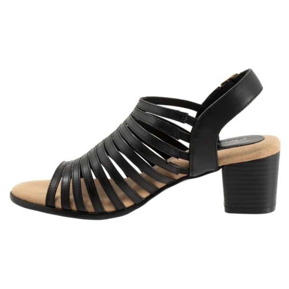 Trotters Midge Black Leather Sandal (Women's)