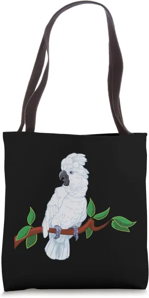 Umbrella Cockatoo on a Branch Tote Bag