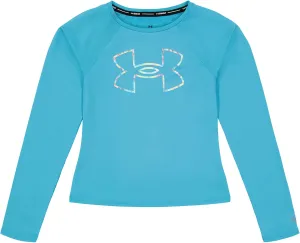 Under Armour Girls' Core Rashguard, Long Sleeve Top, Logo Design, UPF 50