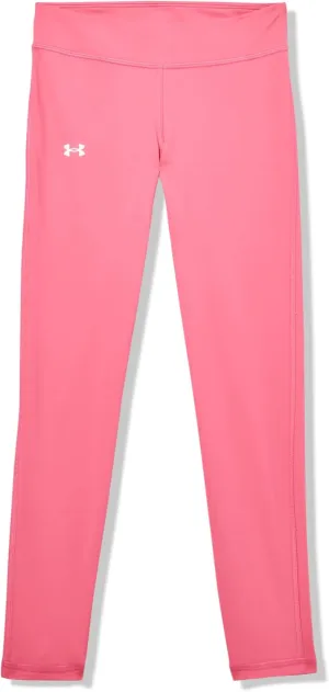 Under Armour Girls Motion Solid Crop Leggings, (672) Super Pink / / White, X-Large