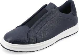 Vance Mens Matteo Slip-on Textured Sneaker Tru Comfort Foam Round Toe Rubber Sole Casual Fashion Shoes Navy 11.5 Medium MENS US
