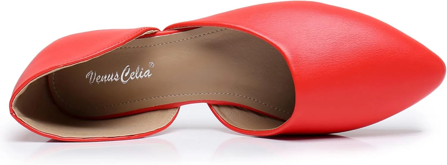 VenusCelia Women's D'Orsay Flat Shoe