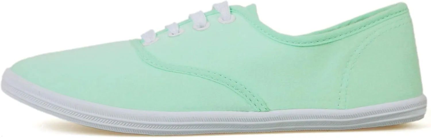 VenusCelia Women's Rainbow Lace Up Sneaker Shoes
