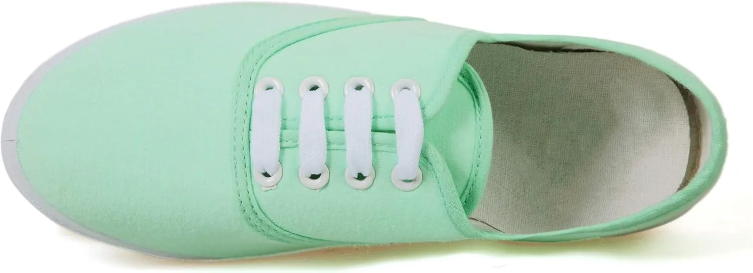 VenusCelia Women's Rainbow Lace Up Sneaker Shoes