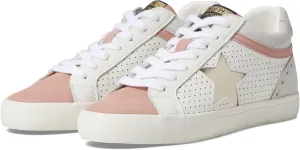 Vintage Havana Womens Bounce Perforated Metallic Lace Up Sneakers Shoes Casual - White