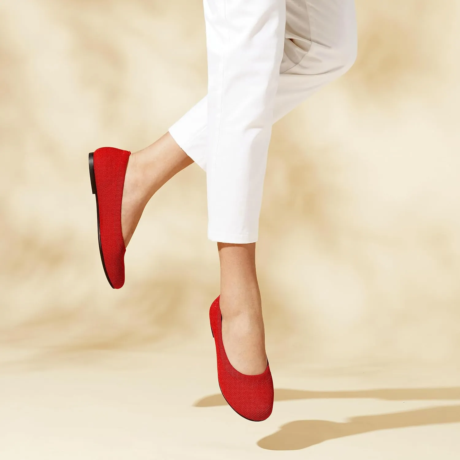 VIVAIA Round-Toe Flat (Claire) Women Comfortable Slip On Ballet Flats Ladies Leather Flats Shoes