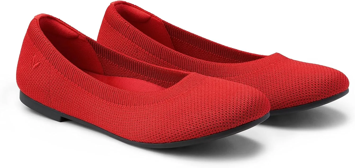 VIVAIA Round-Toe Flat (Claire) Women Comfortable Slip On Ballet Flats Ladies Leather Flats Shoes