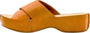 VOLATILE Womens Edith Platform Slide Casual Sandals Casual Low Heel 1-2" - Brown