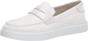 White Cole Bargain Haan Loafers Slip Rally Protected Round Classic On Grandpro Optic Canvas Toe