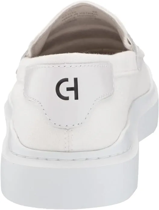 White Cole Bargain Haan Loafers Slip Rally Protected Round Classic On Grandpro Optic Canvas Toe