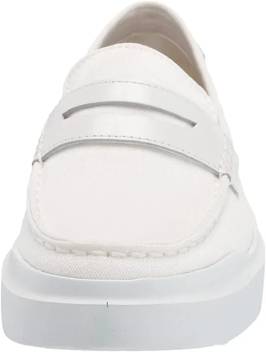White Cole Bargain Haan Loafers Slip Rally Protected Round Classic On Grandpro Optic Canvas Toe