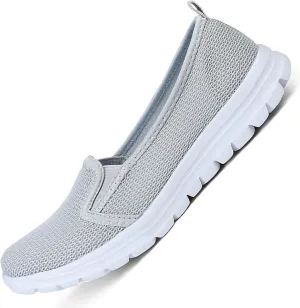 Women's Breathable Mesh Backless Walking Shoes,Casual Slip On Comfortable Soft Sole Sneakers Low Top Lightweight Loafers