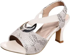 Womens Chunky Heel Open Toe Ankle Strap Backling High Heel Sandals 2025 Trendy Rhinestones Comfortable Sandals for Women