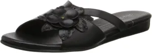 Women's Fiji Dress Sandal,Black Soft Maia Leather,5.5 XW US