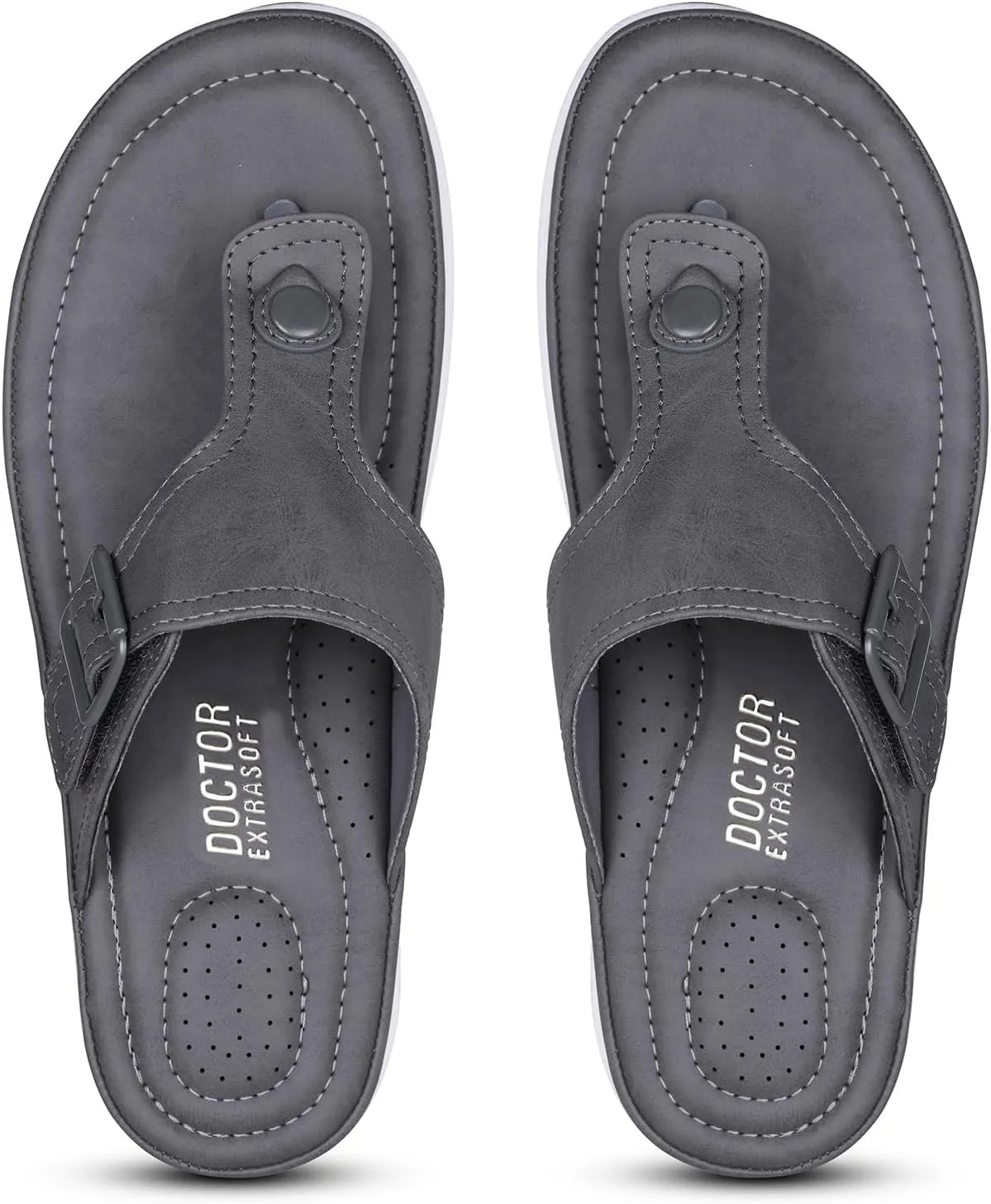 Womens Flat Memory Foam Slippers/Flip-Flops Fashion Stylish Casual Comfortable Diabetic Orthopedic Lightweight Synthetic Slip-on Sandals with Adjustable Buckle for Girls/Ladies D-630