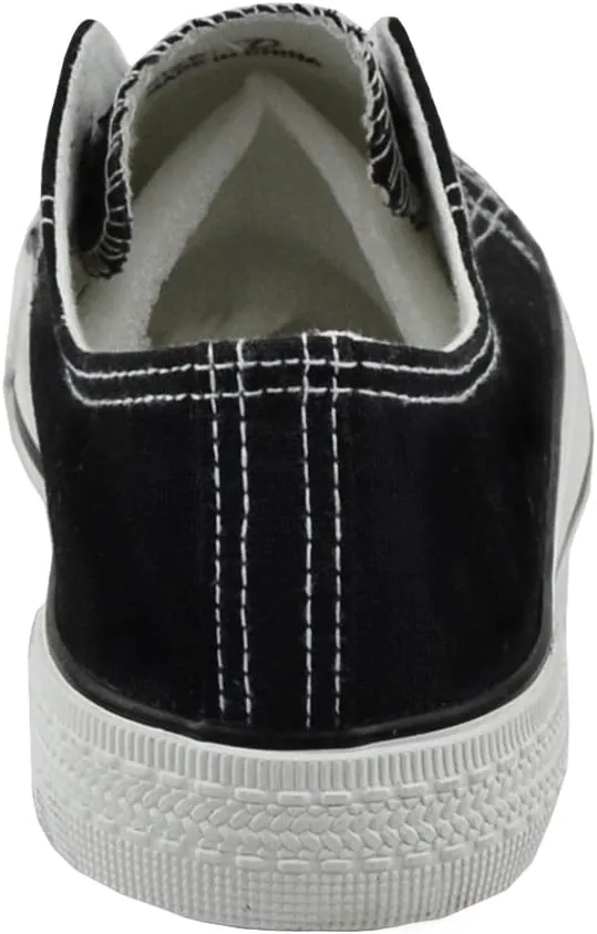 Womens Flat Shoes Canvas Lace Up Casual Comfort Shoes Black