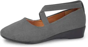 Womens Flats Comfortable Shoes Crisscross Elastic Ankle Straps Closed Toe Dressy Fashion Casual Ballet Office Flats Shoes