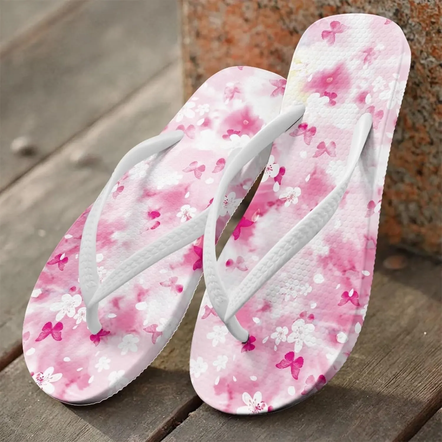 Women's Flip Flops Comfortable Summer Beach Sandals Slip On Walking Thong Sandals Women's Indoor Outdoor Slide Flat Sandal US Size 5.5-9.5