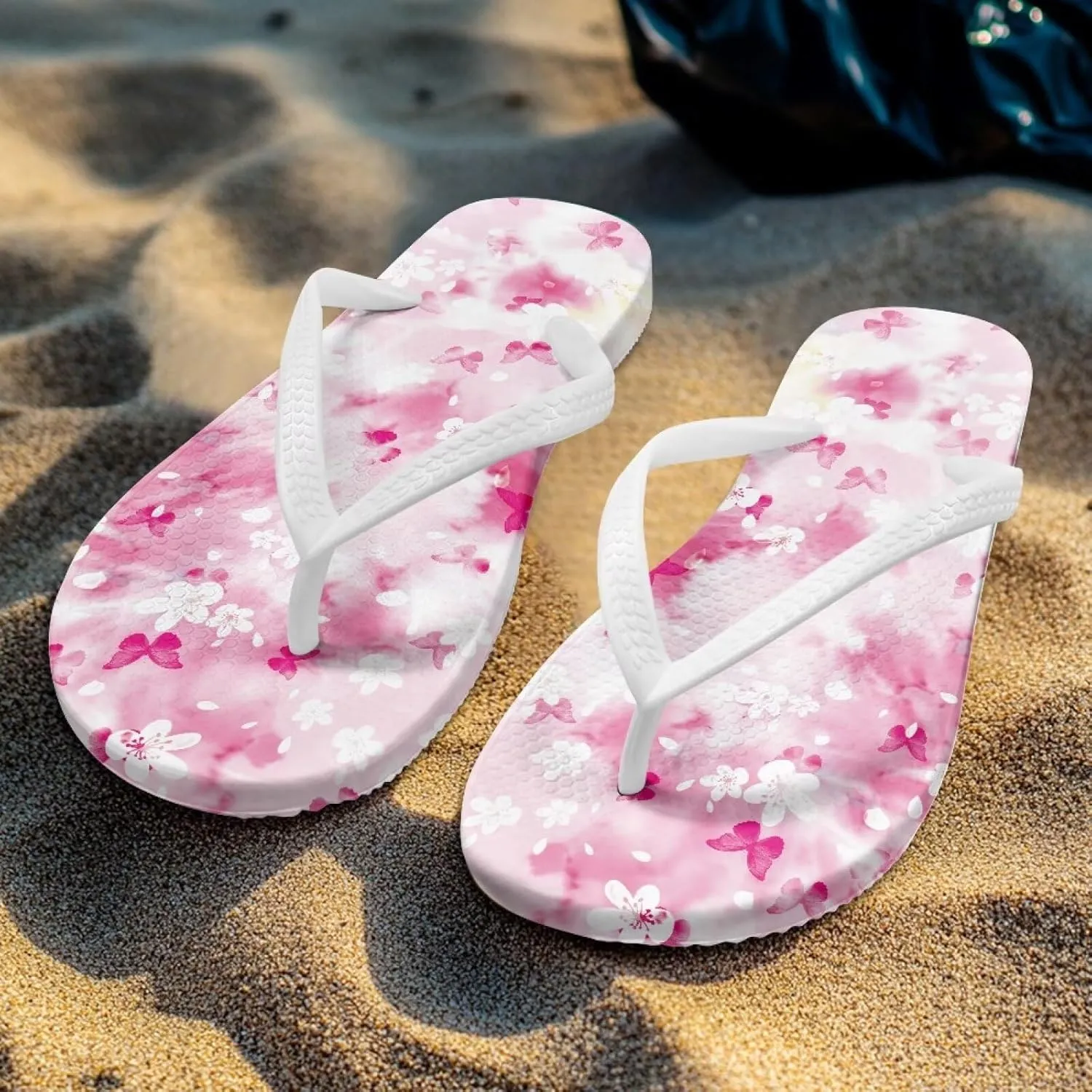 Women's Flip Flops Comfortable Summer Beach Sandals Slip On Walking Thong Sandals Women's Indoor Outdoor Slide Flat Sandal US Size 5.5-9.5
