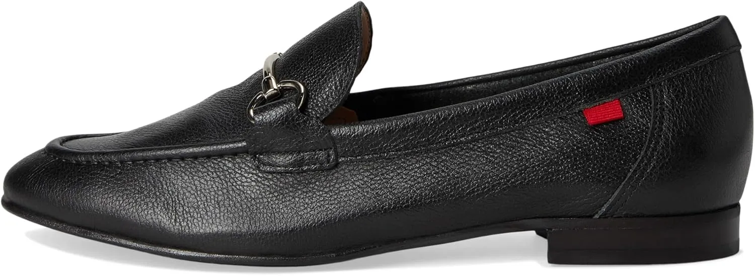 Womens Genuine Leather Comfort Slip On Buckle Dress Loafer