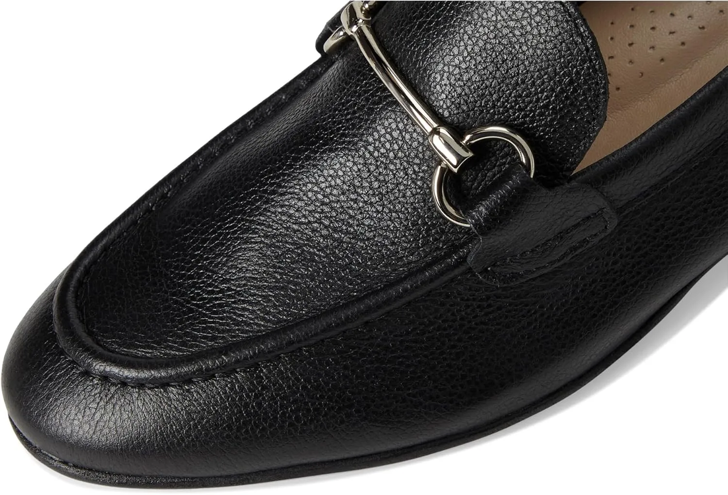 Womens Genuine Leather Comfort Slip On Buckle Dress Loafer