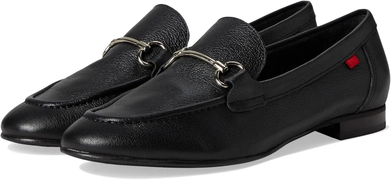 Womens Genuine Leather Comfort Slip On Buckle Dress Loafer