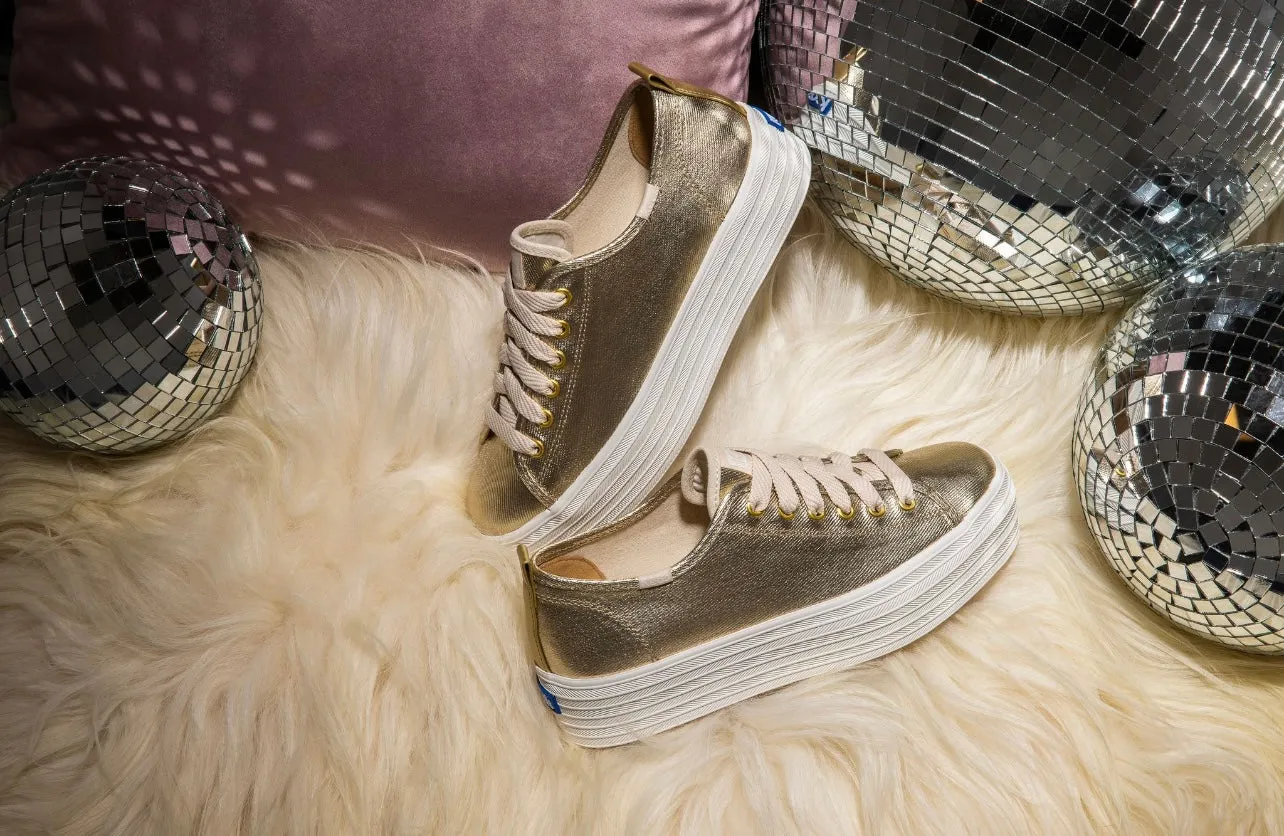 Women's Triple Up Metallic Twill Light Gold