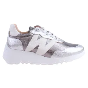 Wonders Ladies Wedge Trainers - E-6760 - Silver